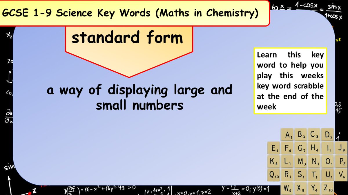 Take some time to get students focusing on key words!  Here's today's key word and remember to look out for the scrabble game to go with it!

 #ukedchat #science #nqtchat #aqascience #aussieED #edchat #TeamScience #sciencerevision