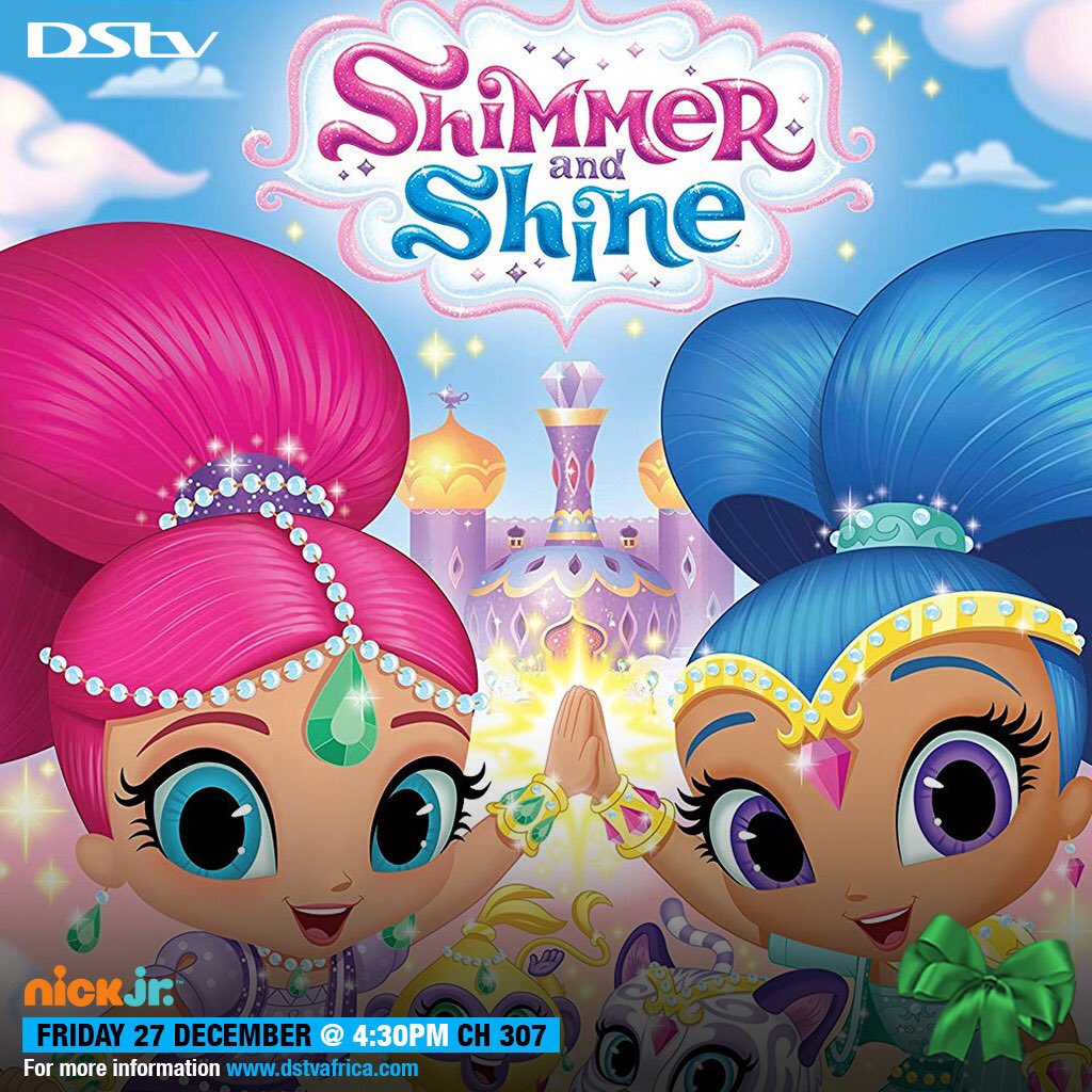 DStv_Ghana's tweet photo. Shimmer and Shine, fraternal twin genies, befriend Leah, a human. They decide to fulfil her three wishes daily but spoil the execution of her wishes due to their inexperience.
Shimmer and Shine, today at 4:30 pm on nickjr (ch 307). Stay connected. #HappierWithDstv #happierkids https://t.co/gVDiAvwYOh