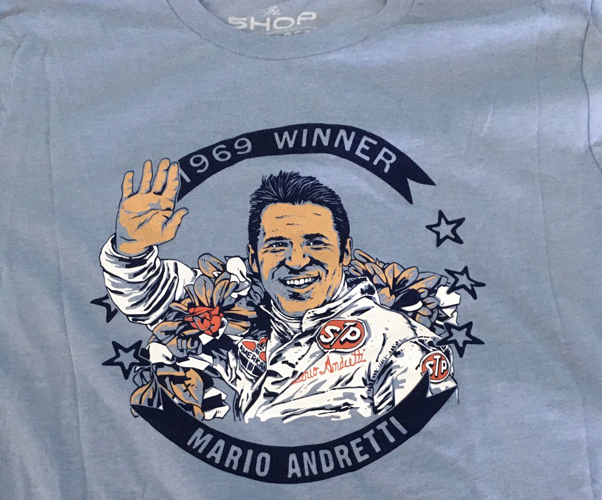 jpappone's tweet photo. Love my new #Mario50 shirt!! @MarioAndretti @ims #Indy500 https://t.co/vYUPd1LzEd