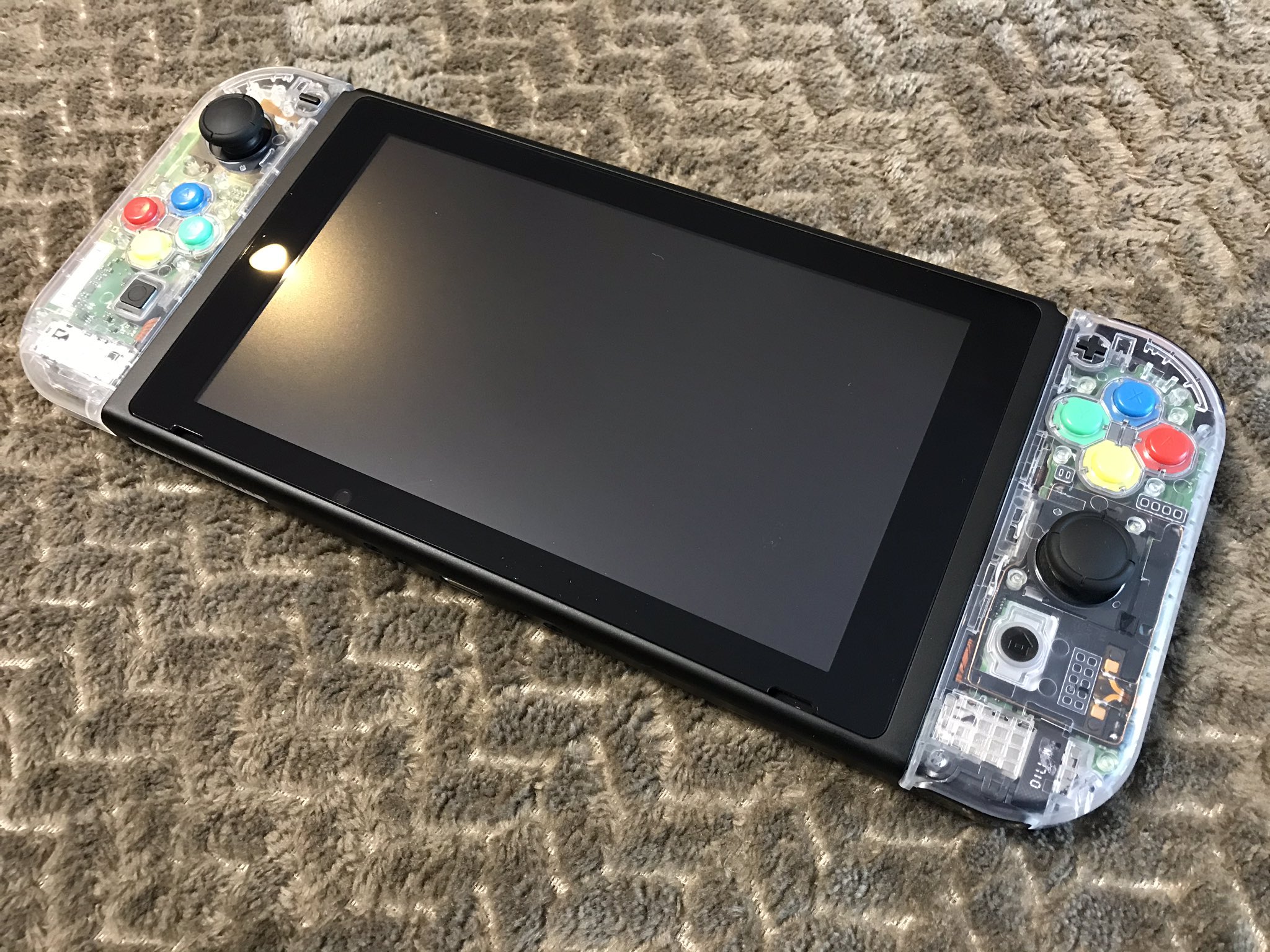 Nintendo Switch Joy-Conカスタム 白✕桜ピンク ジョイコン