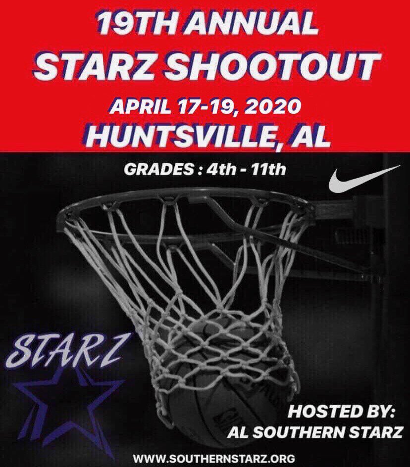 JOIN US on April 17-19 for the 19th Annual Southern Starz Shootout for 4th - 11th GR!   Great Clubs already committed!  Multiple Teams discount!  DM or email jdbushman@aol.com for more info!   Happy Holidays!