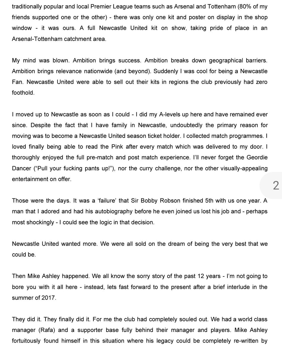 JArmstrong_NUFC's tweet photo. Today #NUFC had a full house.

They proudly stated they SOLD OUT in the days leading up to the match.

I wrote a few words to get my head around how my club have officially souled out.

Please spare 5 minutes and give this a read. Thanks. https://t.co/i3L5ZGVtIZ