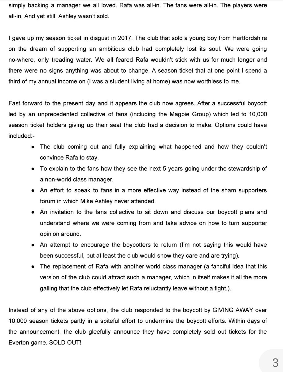 JArmstrong_NUFC's tweet photo. Today #NUFC had a full house.

They proudly stated they SOLD OUT in the days leading up to the match.

I wrote a few words to get my head around how my club have officially souled out.

Please spare 5 minutes and give this a read. Thanks. https://t.co/i3L5ZGVtIZ