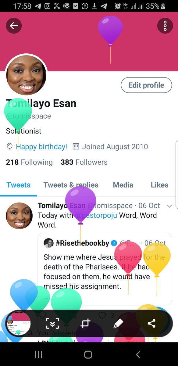 tomisspace's tweet photo. Thanks @Twitter. Not sure why this makes me extra happy every year  and the Happy Birthday note near my Bio🙈 https://t.co/RN9uLUBPQY