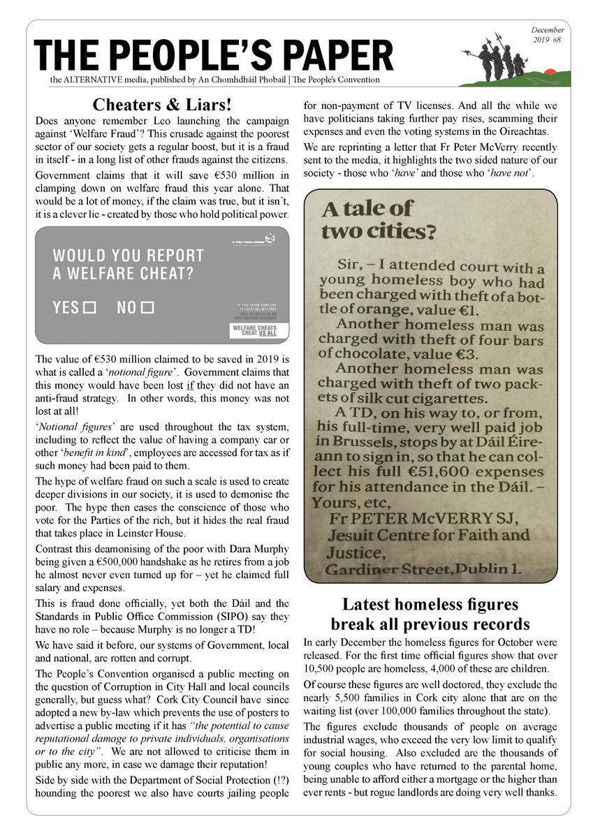 cppc_ie's tweet photo. Why is our state ruled by CHEATERS &amp; LIARS?

Are we going to do something about it?

Here is issue #8 of THE PEOPLE'S PAPER https://t.co/sJlTkkui25