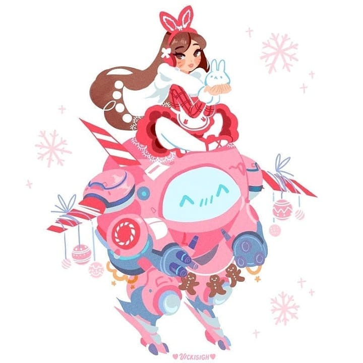 I little snow star guardian D.Va 🎄✨