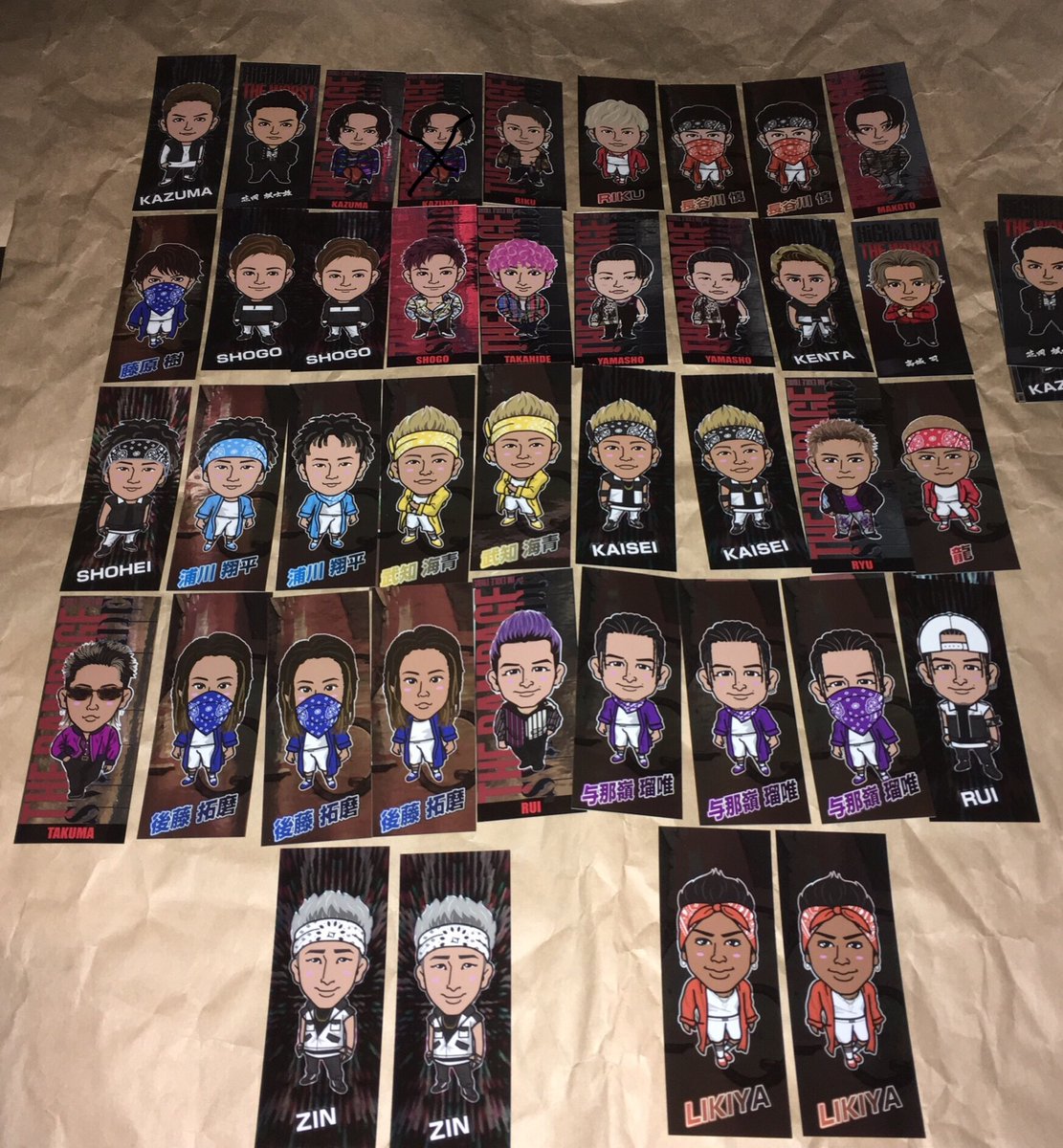 お譲り THE RAMPAGE 千社札 川村壱馬RIKU高城司藤原樹 長谷川慎岩谷