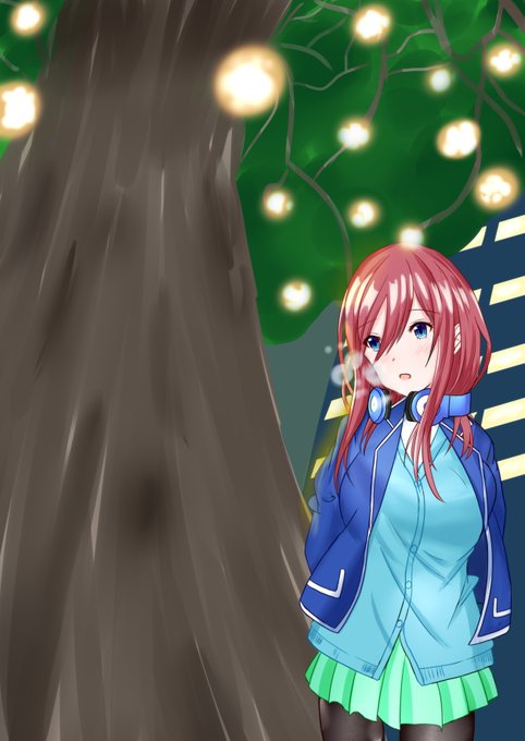 このかぜさんがTwitterに投稿した中野三玖(五等分の花嫁)のイラスト。