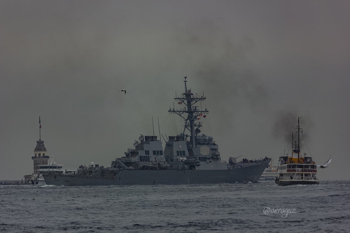 .@USNavyEurope #ArleighBurke-class #AEGIS guided-missile destroyer #DDG71 #USSRoss transits #Bosphorus towards #Mediterranean after completing his routine patrol in the Black Sea.