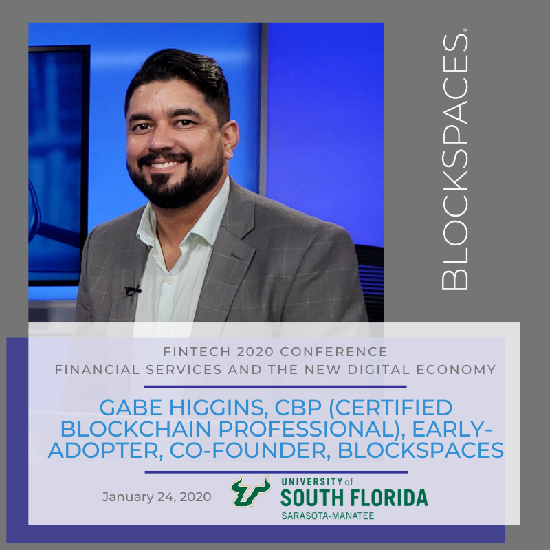 BlockSpaces_io's tweet photo. Join our Co-Founder, Gabe, as he speaks at the Fintech 2020 Conference: Financial Services and The New Digital Economy. For more info, please visit: https://t.co/6WRqu3AO70
#blockspaces #fintech #financialservices #usfsm https://t.co/MFLKfMxggR