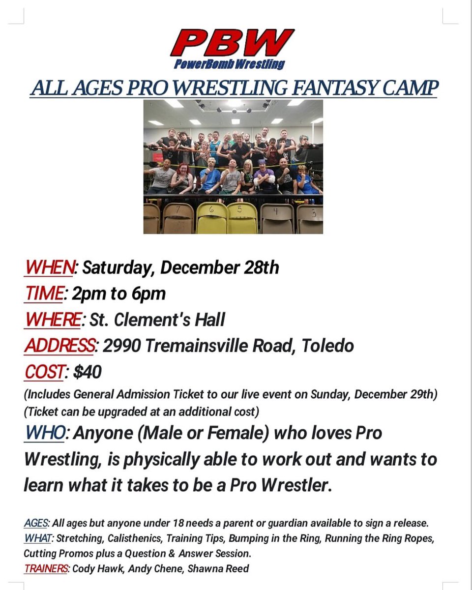 ShawnaReed93's tweet photo. TODAY’s the day!!!! Who’s all headed to @PBWexcitement for the fantasy camp!? See you all soon!
#PBW #FantasyCamp #CodyHawk #HawkArmy #AndyChene #PrettyLittlePsycho https://t.co/vLPH4xgoIj