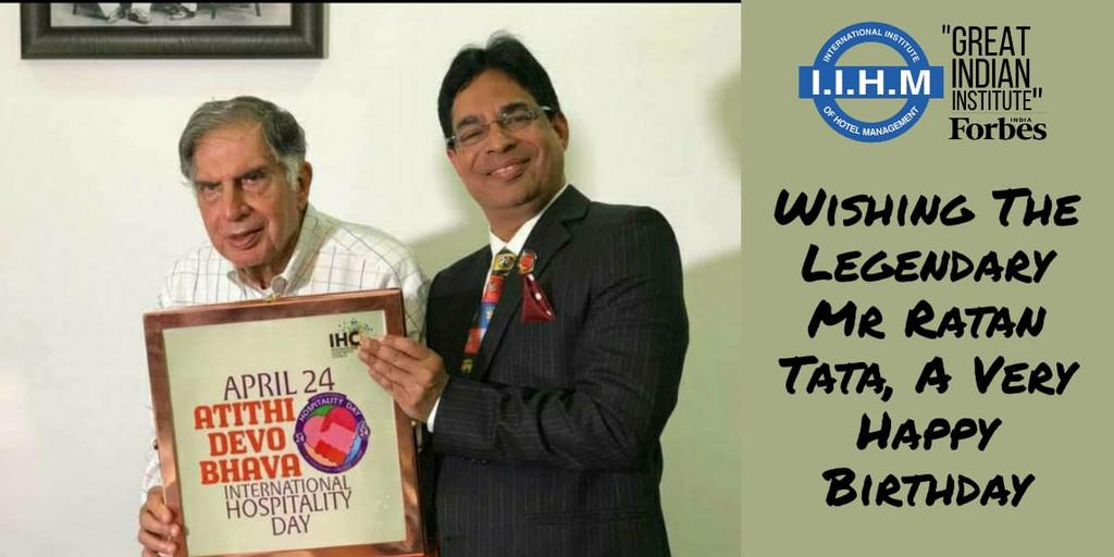 AADirIIHMDELHI's tweet photo. Wishing The Legend @RNTata2000 a Very Happy Birthday from all of us @IIHMHOTELSCHOOL and @subornobose #respect #honor https://t.co/VjxNnNSIjI