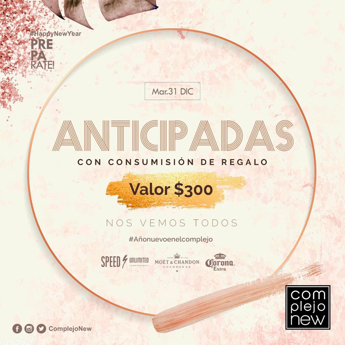 newdiscoteque's tweet photo. Nos volvemos a encontrar todos en el complejo el 31, ya están las anticipadas a la venta con una consumición de regalo, no duermas 🎉🙌🏼✨ https://t.co/18sQZft8TC