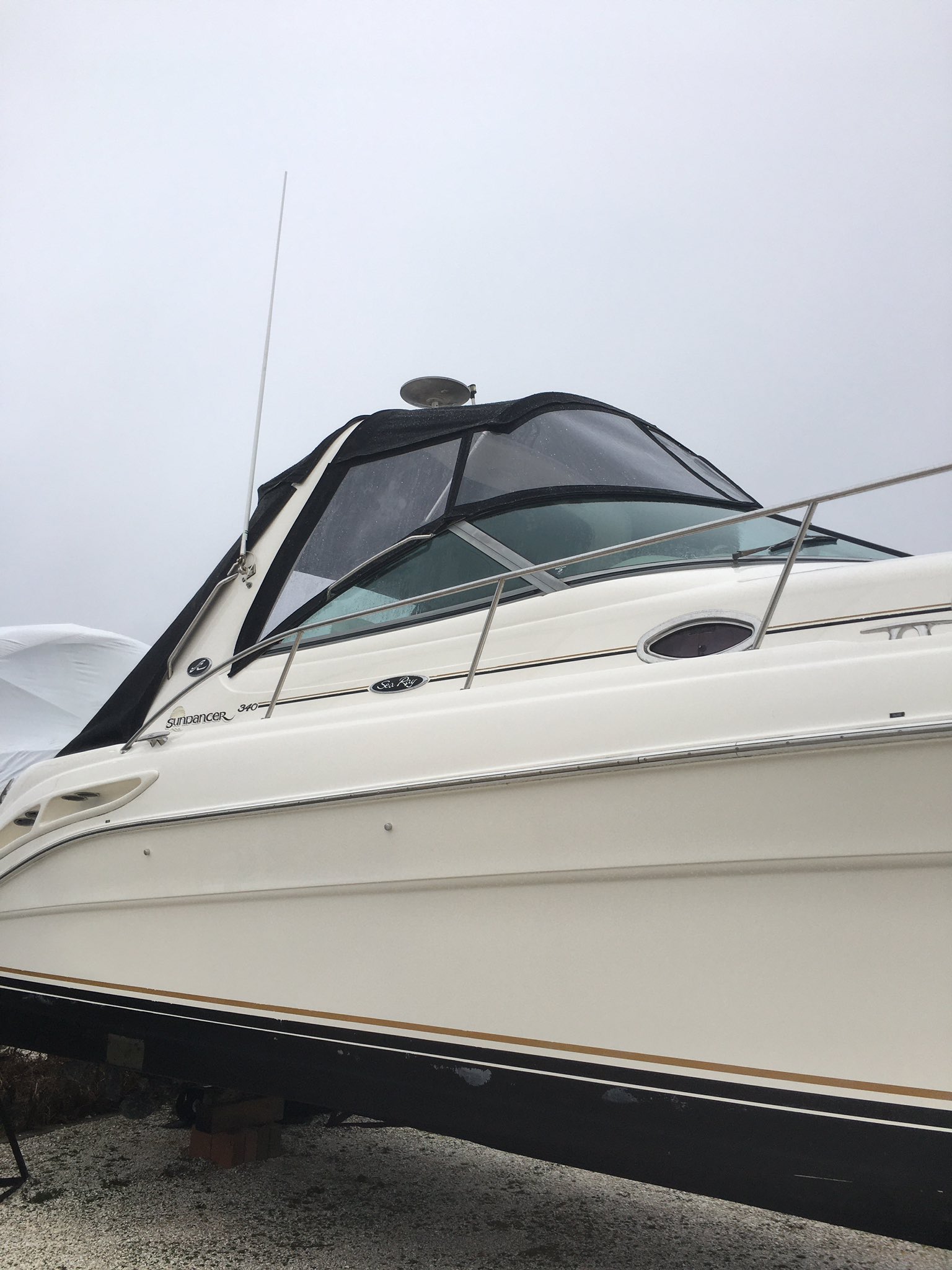 Gioia Sails on Twitter "2001 340 Sea Ray Sundancer with foward and aft bimini tops connecting a