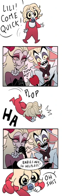 Parents who have never seen a baby before #HazbinHotel 