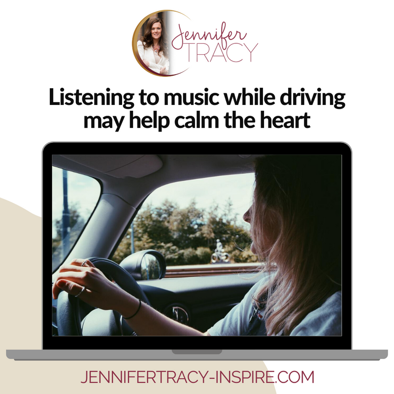 Listening to music while driving may help calm the heart