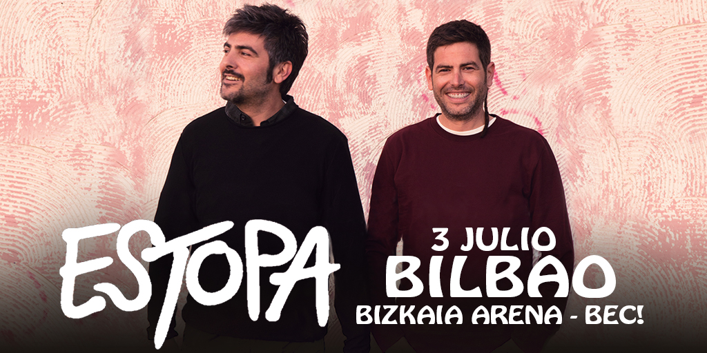Los hermanos Muñoz (<a href="/estopaoficial/">Estopa</a>) actuarán en el <a href="/BizkaiaArena/">Bizkaia Arena.BEC🎵🎤</a> el próximo 3 de julio en la segunda parte de su exitosísima gira #Fuego🔥. ¡No te quedes sin tu entrada y cómprala en tickets.showsondemand.es/showsondemand/… !
