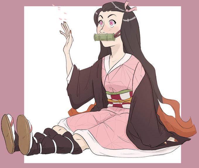 Ivy Pond♥️💚💙さんがTwitterに投稿した竈門禰豆子(鬼滅の刃)のイラスト。