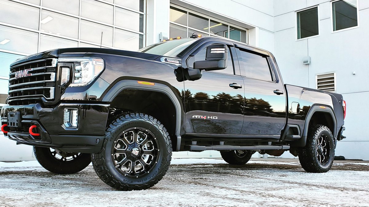 sherwoodcustoms's tweet photo. 🔥🔥 right out of the shop and off to the East Coast. @roughcountry 3" lift with @bfgoodrichtires 35x12.5x20 ko2 tires and @xdwheels Buck 25 wheels. .
.
#dopeasthepope #yeg #yegcustoms #edmonton #alberta #2020 #2020hd #2020gmc #lifted #sold #at4 #duramax #l5p #l5pduramax https://t.co/Sj7AvYFWH2