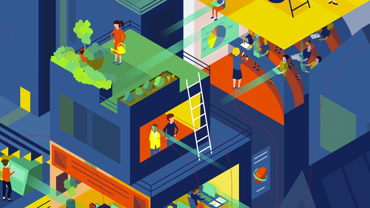 MonikaRohner's tweet photo. I just updated my website with a colourful illustration project @educach_de commissioned a few months ago. It was a great pleasure to visualize the networked education in Switzerland. https://t.co/tUsULD22LH https://t.co/BWRLOrbeSZ