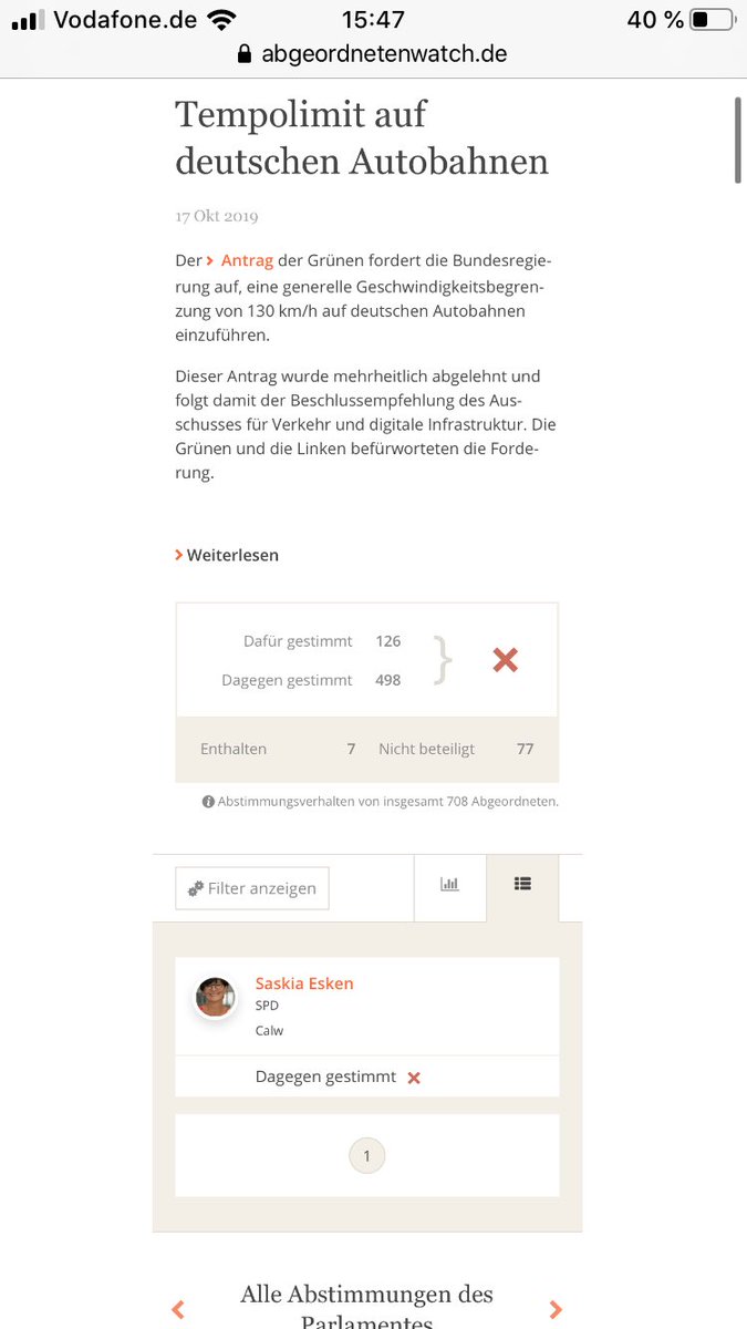 TomMontebianco's tweet photo. @ZDFheute @spdde @AndiScheuer Vor 2 Monaten hat #Esken noch gegen das #Tempolimit gestimmt. Welche neuen wissenschaftlichen Beweise sind seit dem aufgetaucht dass sie nun so ein Tamtam macht. Übrigens liebe #SPD nur 2 eurer Abgeordneten haben damals dafür gestimmt. Beständigkeit würde euch auch gut stehen! https://t.co/Tso5OM4wHt