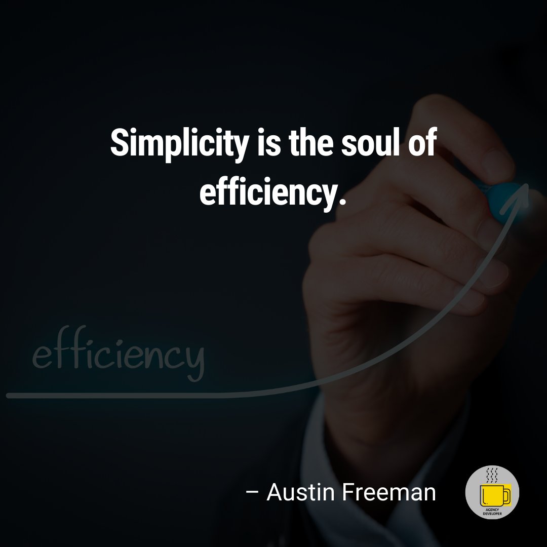 TheAgencyDev's tweet photo. Simplicity is the soul of efficiency. 

#webdev #programming #webdesign #developer #design #ux https://t.co/lWXt87uv5M