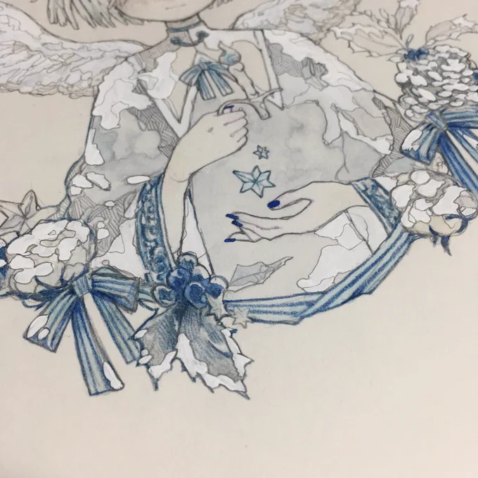 2017年インフルエンザになってそのまま中断しちゃった絵 