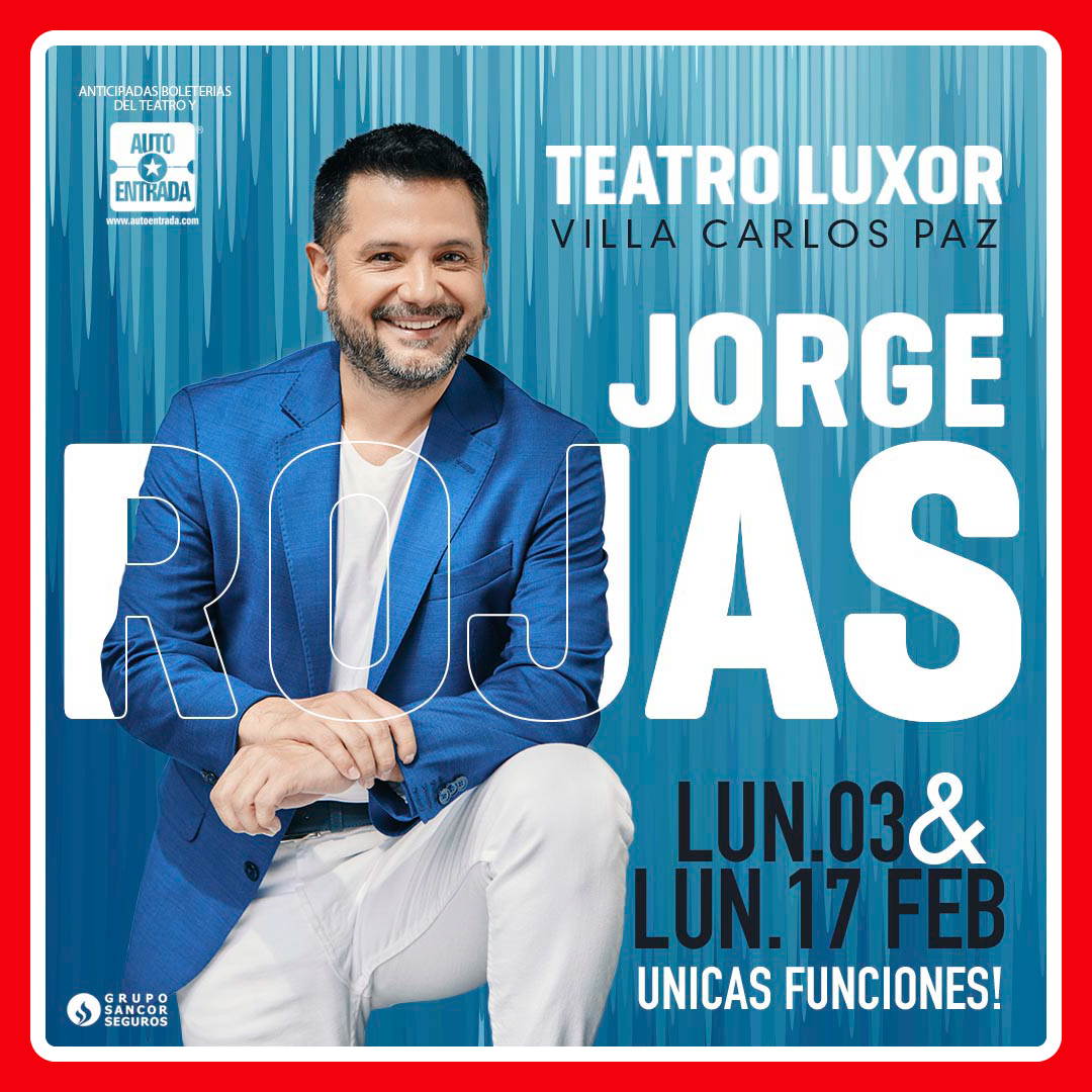 Llega el cantautor Jorge Rojas al @teatro_luxor en Carlos Paz!
.
Información en: portal.autoentrada.com
