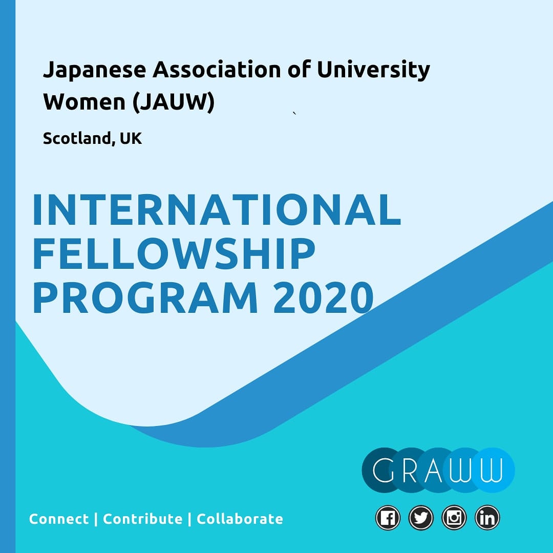 GrawwResearch's tweet photo. Japanese Association of University Women (JAUW) invites application for International Fellowship Program 2020 from eligible and interested candidates. 

Research/Job Area- Any field
Location: Japan 
Application Deadline: 31 March 2020

Explore: https://t.co/iKBnXZy4b2 https://t.co/9aTaYxwO7T