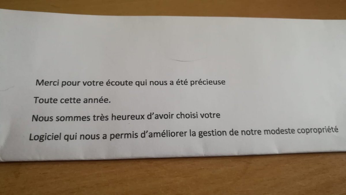 valcompta's tweet photo. Les petits mots qui font chaud au cœur !
#Merci à vous !!! #Merci à tous les clients qui depuis décembre 2011 ont fait et font #ValCompta !!!
Mes petits #syndics, mes présidents d'#ASL, les belges, les marocains, merci à tous et très vite pour la suite des aventures !!! https://t.co/g6vqLGn7Cw