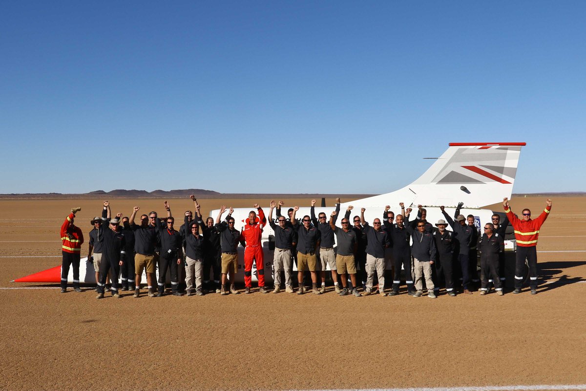 Bloodhound_LSR's tweet photo. Shoutout to our incredible team members who worked tirelessly to make our 2019 high speed testing programme a success! 👏🏽👏🏽

#BloodhoundLSR https://t.co/XqRzj55E6p