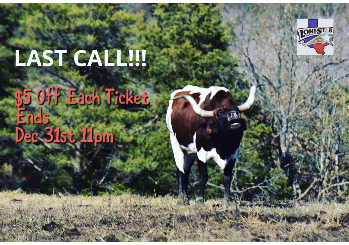 ***One week left to take advantage of rodeo tickets being on sale for Bowling Green, Ky Feb 7-9, and Cookeville, TN Jan 17&amp;18. First day of the New Year they go to full price. Just go to our website and the discount is automatically applied. lonestarrodeocompany.com