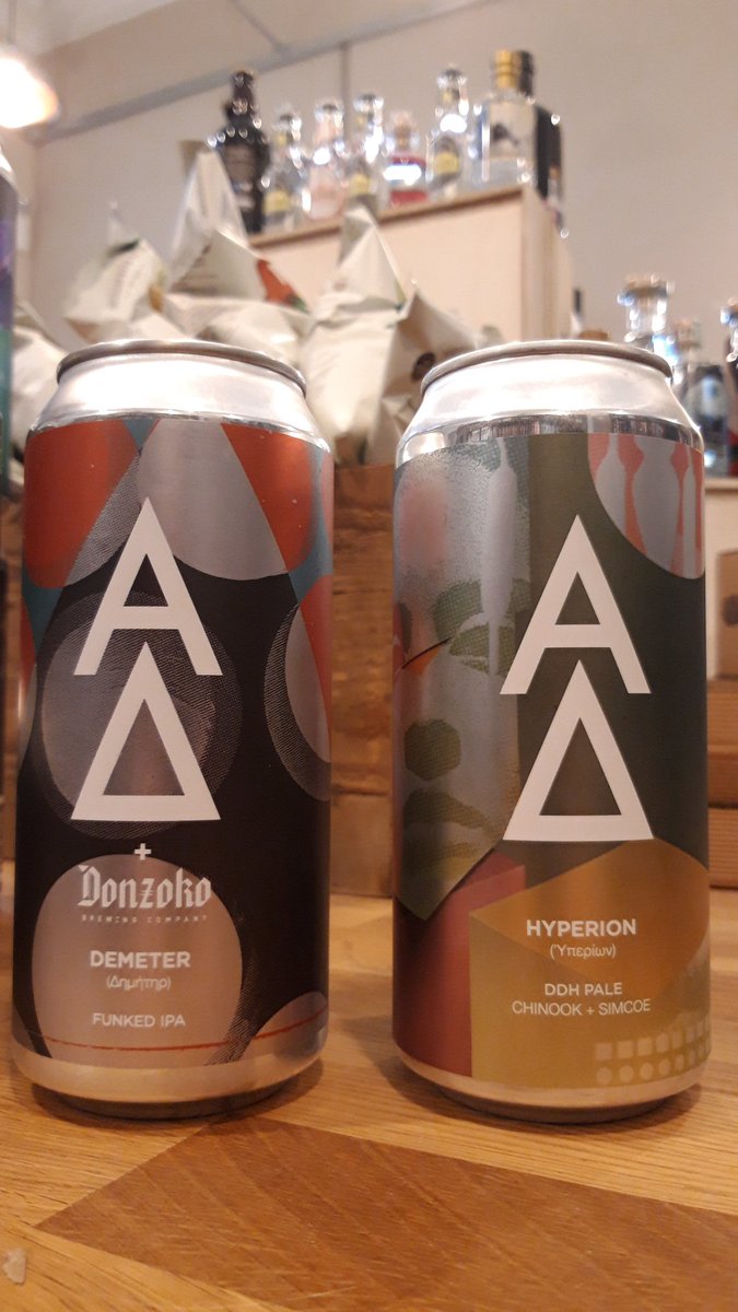 Centr_Ale's tweet image. The two latest @ad_brewing cans are here:

HYPERION
DDH Pale
Chinook &amp;amp; Simcoe

DEMETER
Funked IPA
Collab with @DonzokoBeer 

Full Alpha Delta range available here😉
Check out their @untappd ratings🍺👌
#craftbeer #alphadelta #Newcastle #CentralStation #trainbeer