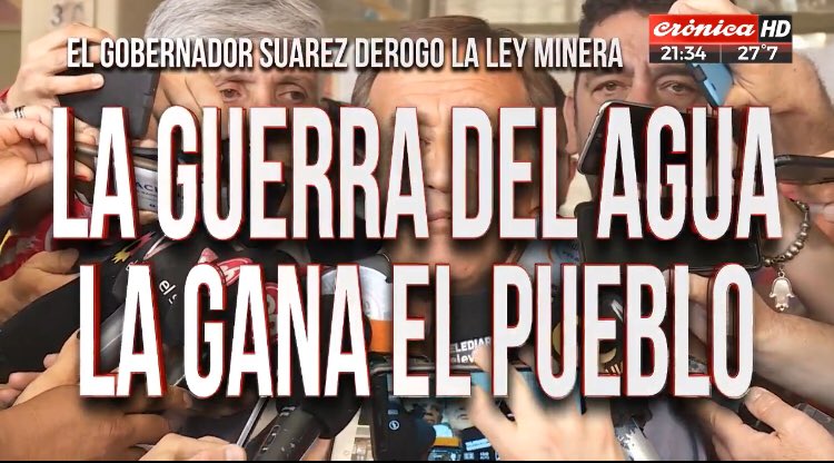 Quiso suspenderla, el pueblo lo obligo a derogarla

#LaGuerraDelAgua la #GanaElPueblo 

#MendozaSeMueve