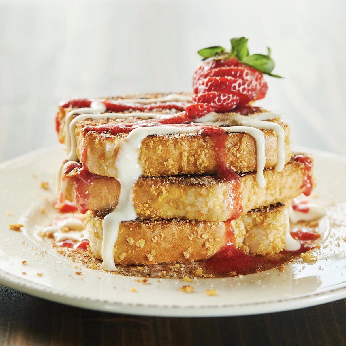 Blue Goose Cantina On Twitter Have You Tried Our Churro French Toast Three Slices Of Brioche Bread Tossed In Corn Flakes Cinnamon Sugar With Strawberry Cream Cheese Drizzle Drool Https T Co Ivfvxatgm3