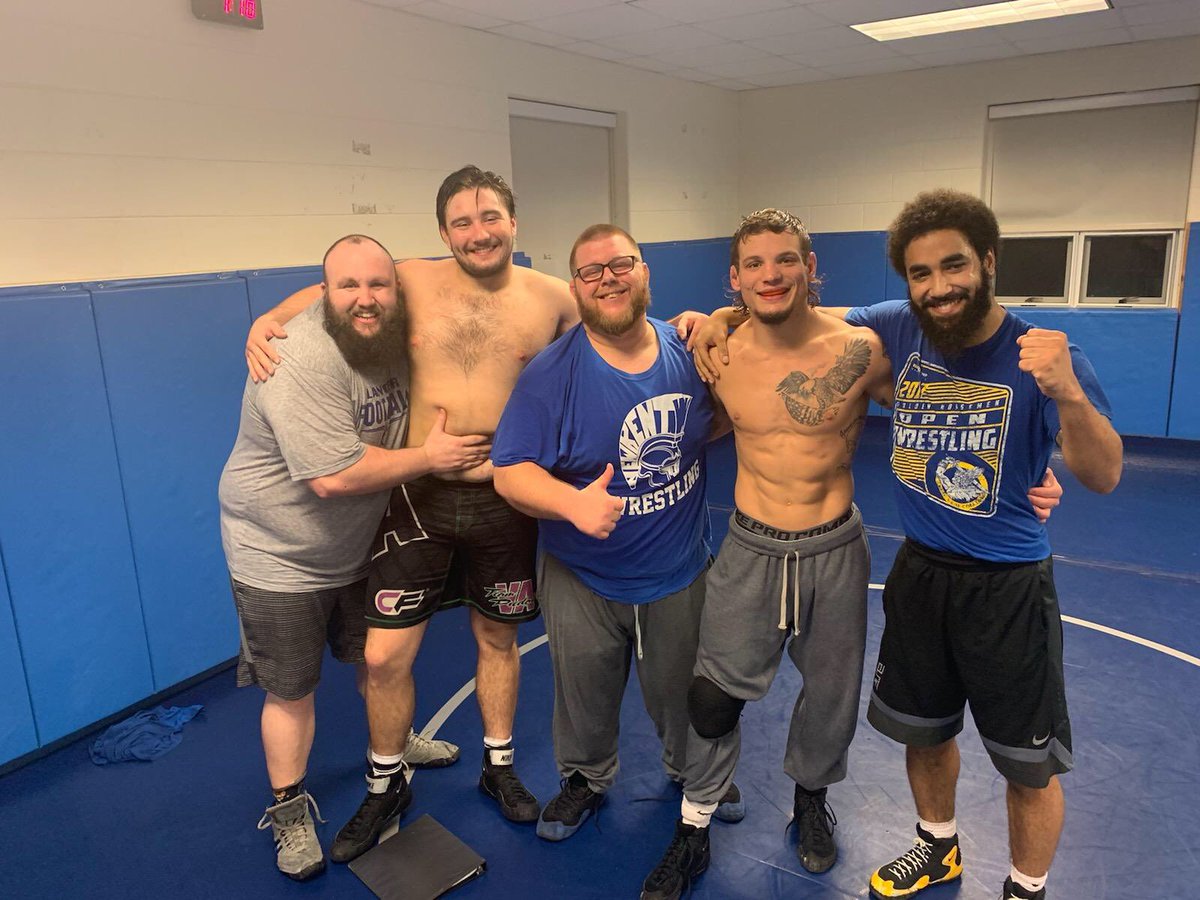 nktwrestling's tweet photo. Christmas time means some former Trojans currently wrestling in college stopping by...plus Coach Goodbody’s brother...thanks guys!!!! https://t.co/3ru2WcF6zx