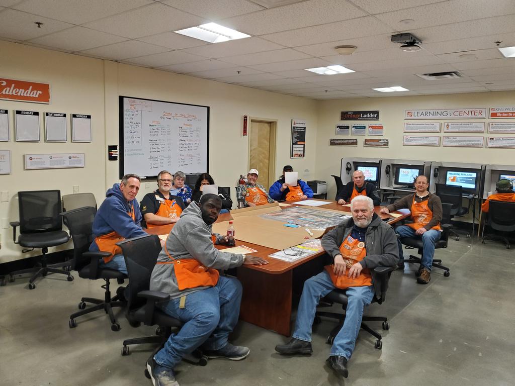 Speaking to our associates today about our valuable benefits available through Home Depot. 
Orangelife - live, grow, win!