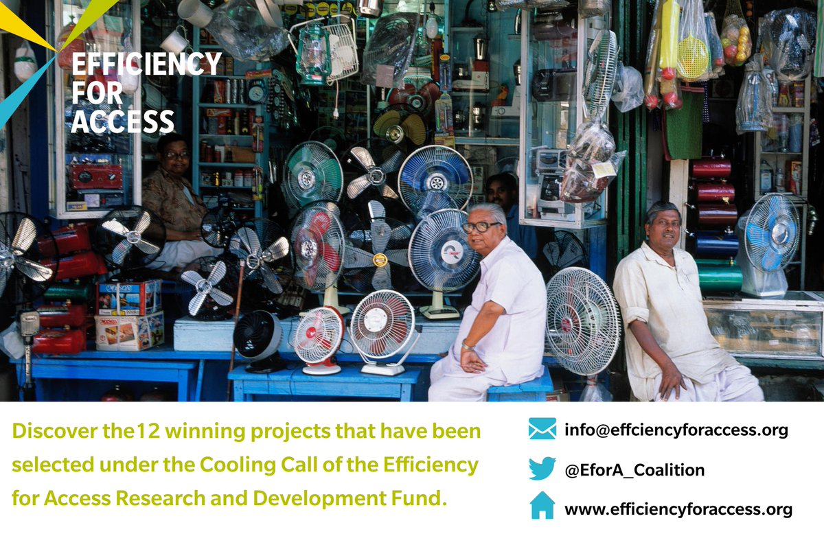 EforA_Coalition's tweet photo. Access to sustainable cooling is vital to achieving a range of #SDGs – discover which projects recently won funding from the #EforA Research and Development Fund supported by @DFID_UK and @IKEAFoundation to develop cooling technologies https://t.co/8DKMcNTsvS https://t.co/EjMvjfeGYN