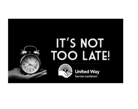 There is still time to change a life in 2019. Your donation to United Way of Sarnia-Lambton will create a lasting and measurable impact.
theunitedway.on.ca  
P.O. Box 548, Sarnia, ON N7T 7J4
519-336-5452 The office is closed, please leave a message for a return call.
