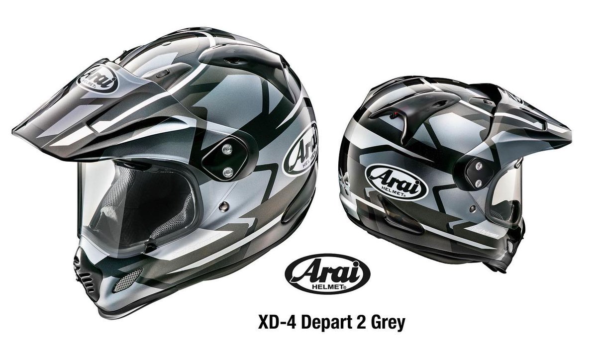 arai xd4 depart grey Check out the latest Arai helmet design for the adventure-ready XD4. The  Depart 2 colorway comes in two choices; Red Metallic or Grey and feature  Arai premium comfort and protection, handbuilt for