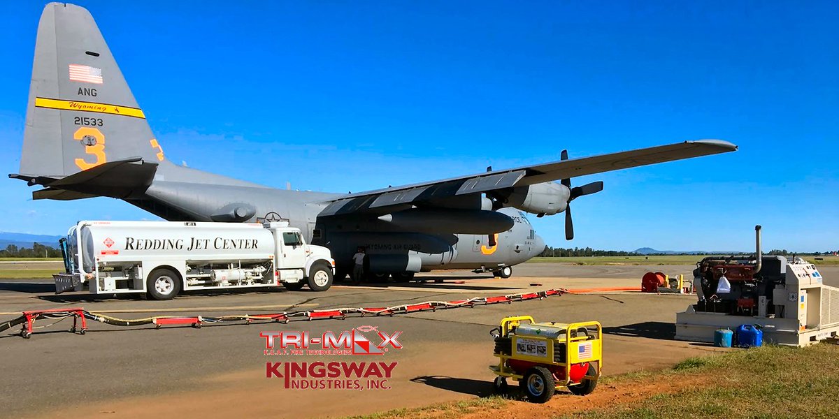 TriMaxCAFS's tweet image. Tri-Max™ Fire Suppression Technologies
trimax.us  530-941-8866
Cold Air Foam units deployed to protect BAC-146  and C-130 Tankers at Redding California Jet Center.  Tri-Max technology for Aviation Fire Safety.
#firesuppression #jetfuel #aviation #firesafety #cafs