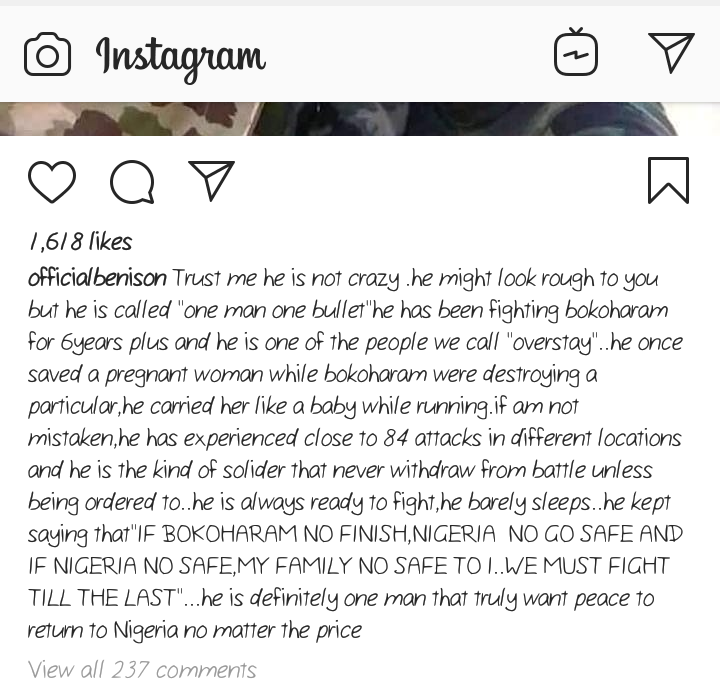 Unkul_Obi's tweet photo. Reading the story of this soldier the only thing that came to mind was "Die Hard"... Some soldiers have seen the beginning of this war and i only hope they see the end 😣 https://t.co/sAlUOOQ6pH