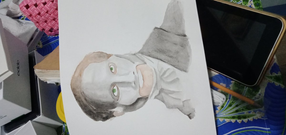SkSkylarThe8th's tweet photo. My first watercolor painting of Charles Dance Erik! I fell proud bruuh(1990 Phantom of the Opera miniseries) #Cherik #Myfirsttry https://t.co/7fYkk0SVOH
