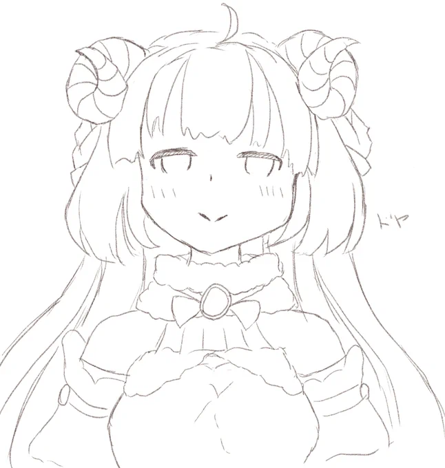 ちょっとらくがき。後で色塗るかも。 