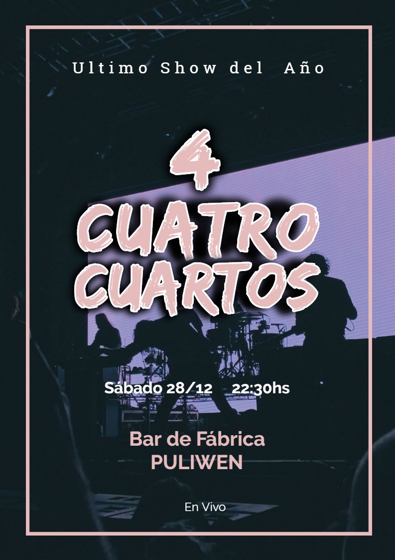 4Cuartos1's tweet photo. Esta noche gente linda!! Brindemos por el ultimo sabado del 2019 y recibamos el 2020 a puro rock y birra ❤ https://t.co/943aRZERzc