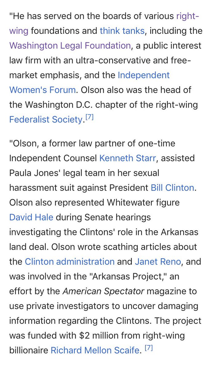 Theodore B. Olson  former Assistant Attorney General to the Reagan Administration[1]and former Solicitor General for the Bush administration.  https://www.sourcewatch.org/index.php/Theodore_B._Olson  #KochNetwork