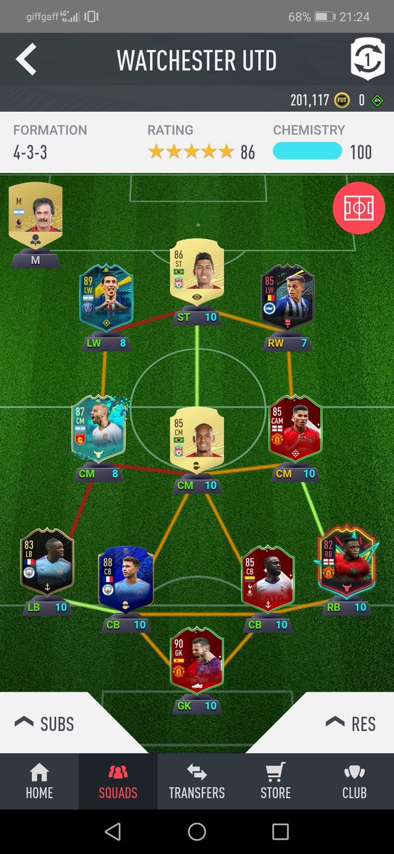 adslock's tweet photo. @NepentheZ My 'dream' team... Hate the game play and pack luck.. but why can't I stop playing?? https://t.co/KDW7JMh9FP