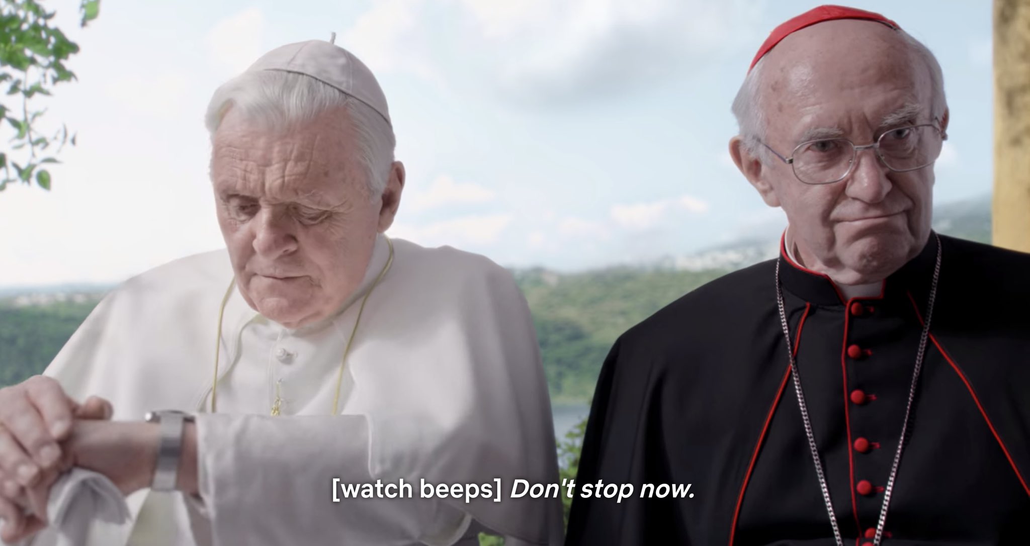 NetflixFilm on Twitter: "tfw Anthony Hopkins' Pope Benedict has been more  physically active than you have all weekend https://t.co/WcukI9lZkL" /  Twitter
