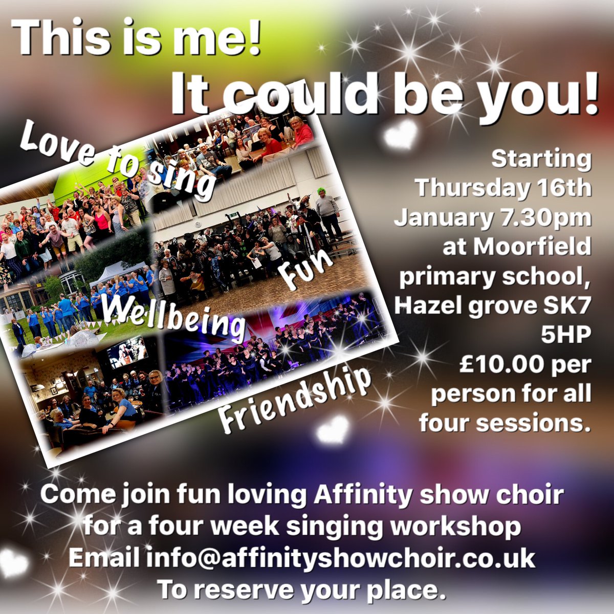 AffinityHG's tweet photo. #newyearnewyou  #singingworkshop #thisisme #itcouldbeyou #lovetosing #singacappella #singwithus #friendships #havefun https://t.co/yYCEOlAQb6