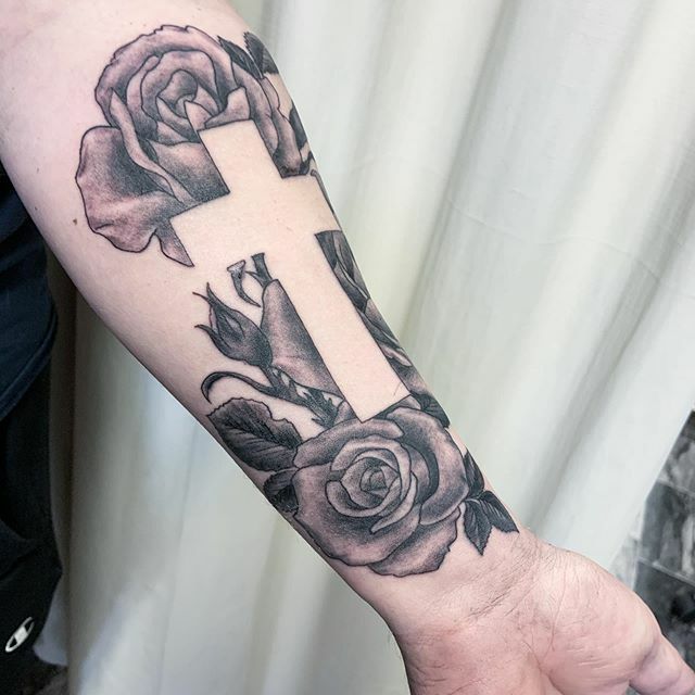 Geometry Rose Tattoo